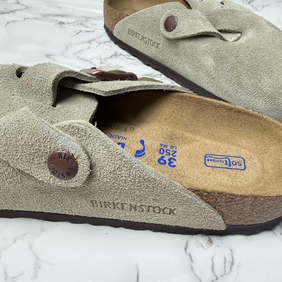 New Birkenstock Boston Taupe Suede Clogs EU Size 39 - Picture 6 of 10